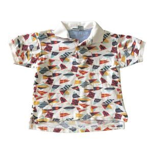 Izod Kids Polo Shirt with Colorful Geometric Print